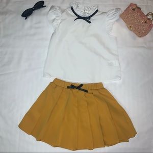 ‼️SOLD‼️ Shein kids cute pleated  skirt set